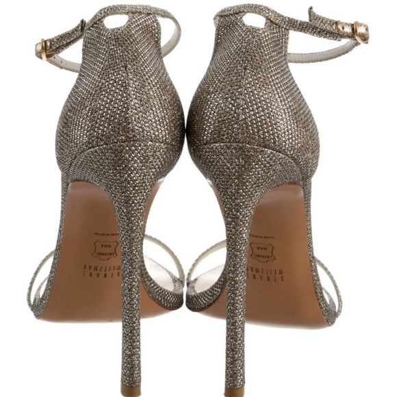 Stuart Weitzman Glitter Sandals - Picture 7 of 8